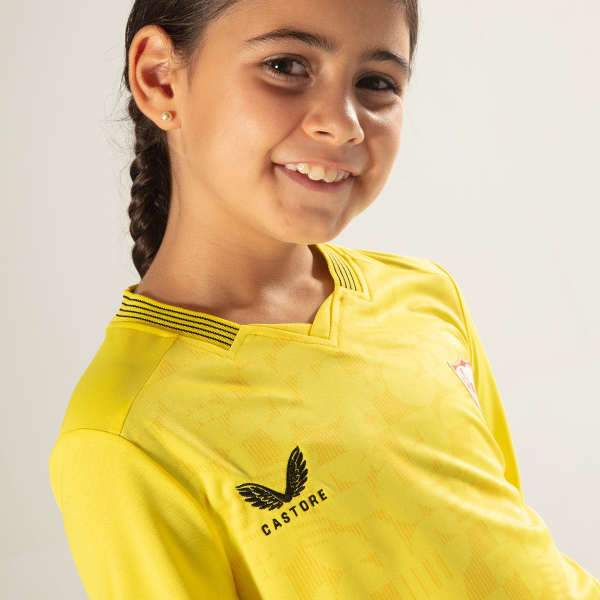 Camiseta 2ª Amarilla de Portero del Sevilla FC para niño 23/24