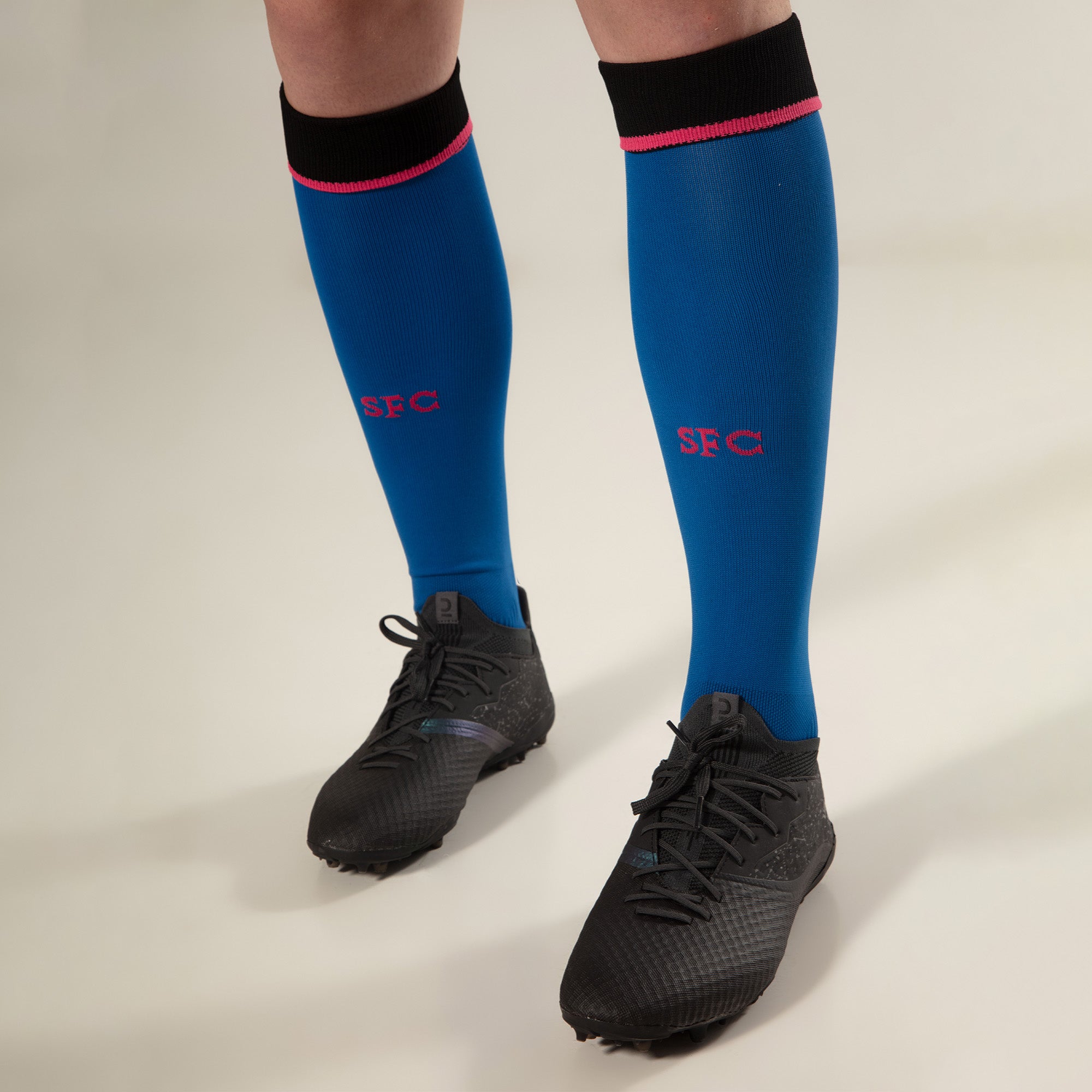 3 Pairs Football Socks Soccer Hockey Rugby Leg Sleeve Socks Black