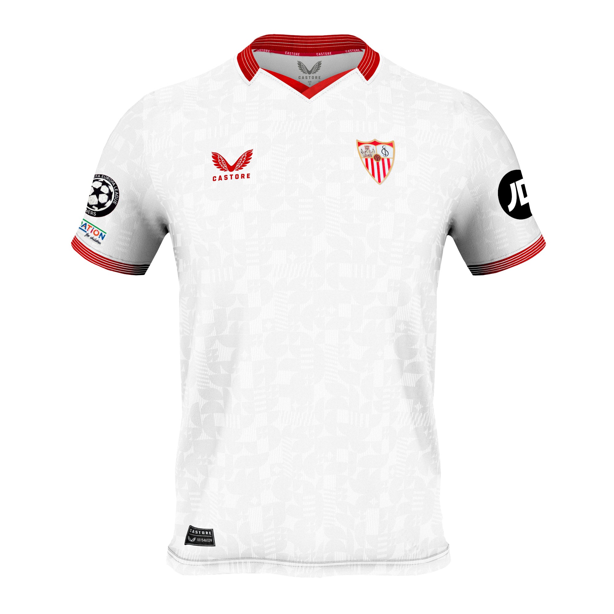 Camiseta 1ª Equipación Champions League Sevilla FC 23/24 para niño