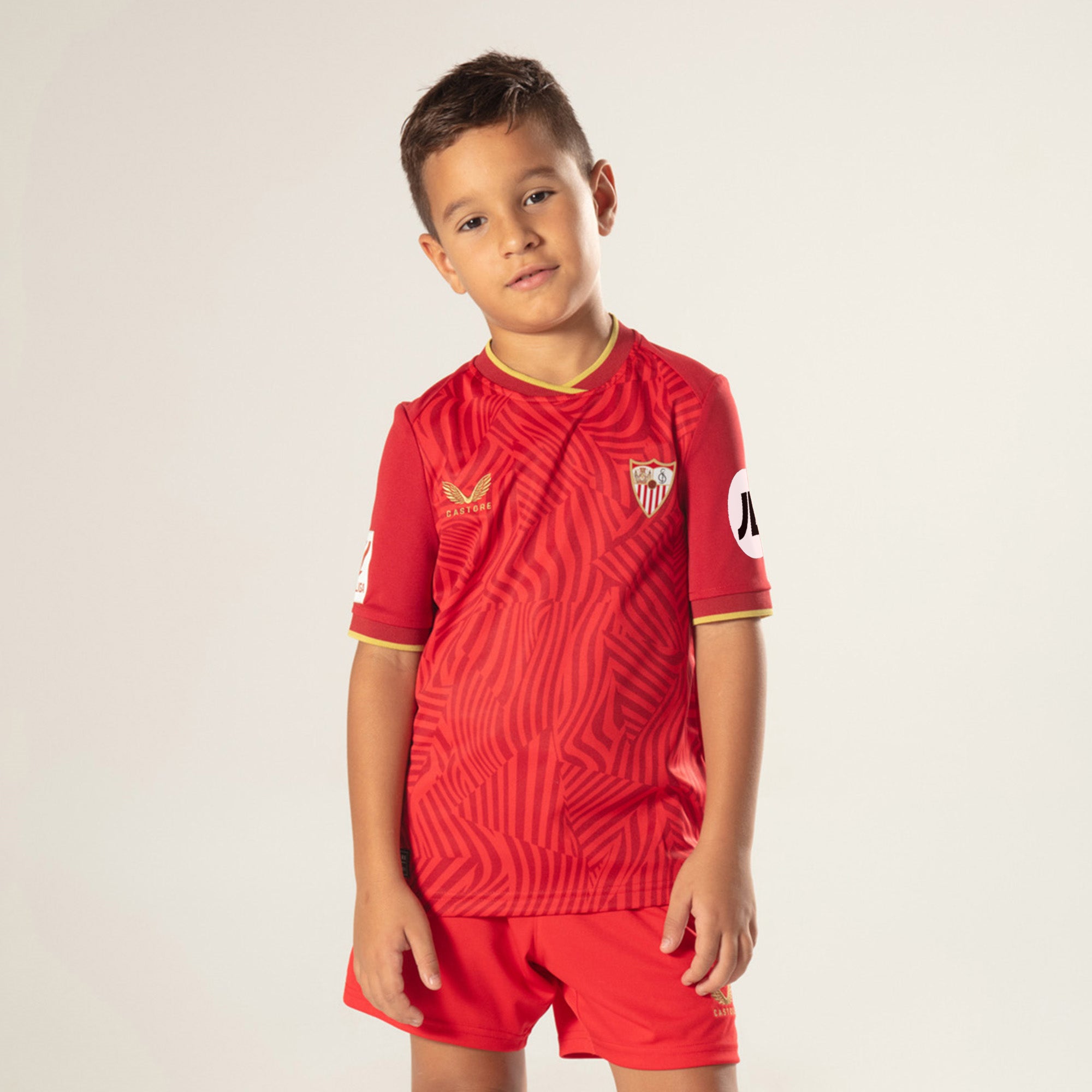 Sudadera Roja para Niño de la Colección 23/24 Sevilla FC