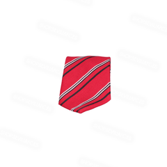Corbata roja con rayas diagonales