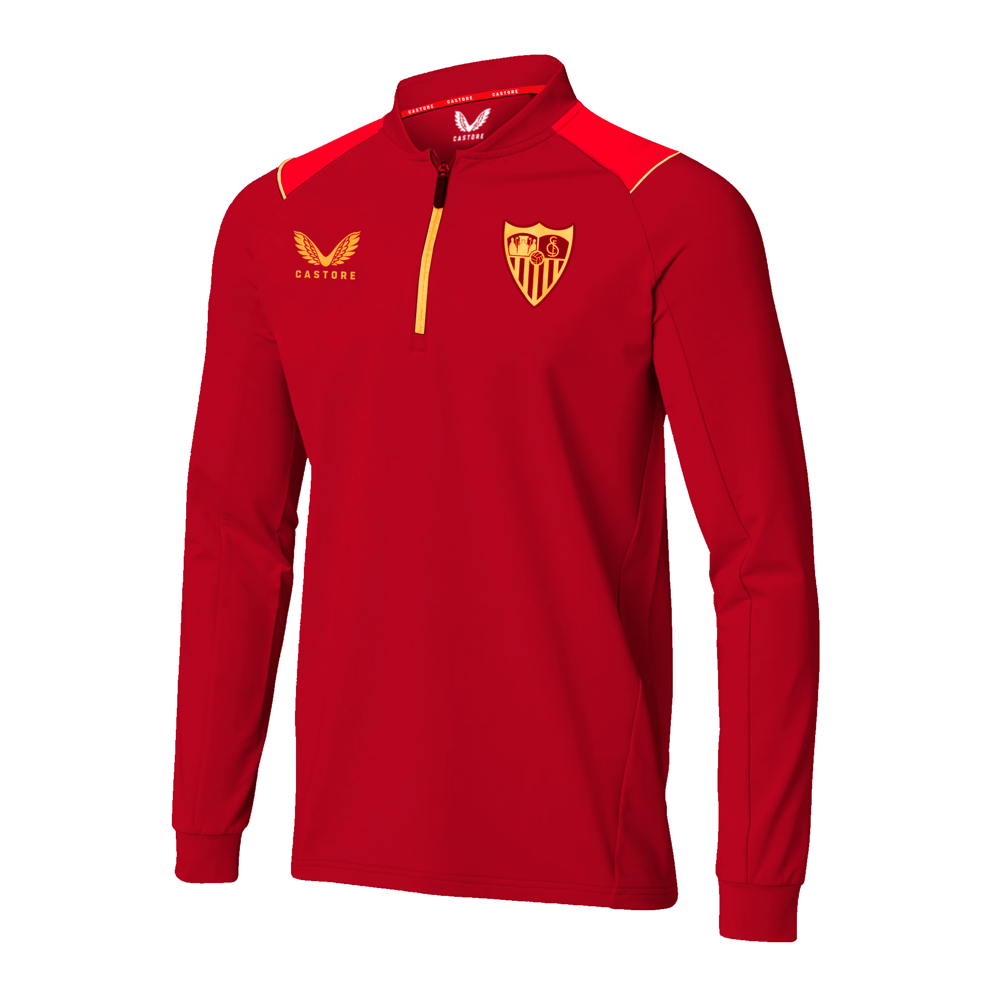 Sudadera Roja con cremallera para hombre Entreno 22 23 Sevilla FC