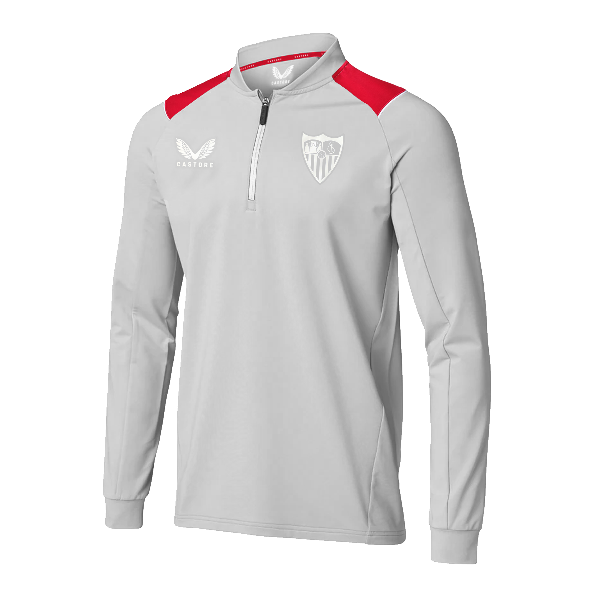 Sudadera Gris con cremallera para Ni o Entreno 22 23 Sevilla FC