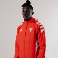 Chubasquero adulto entrenamiento Sevilla FC 25/26 rojo