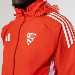 Chubasquero adulto entrenamiento Sevilla FC 25/26 rojo