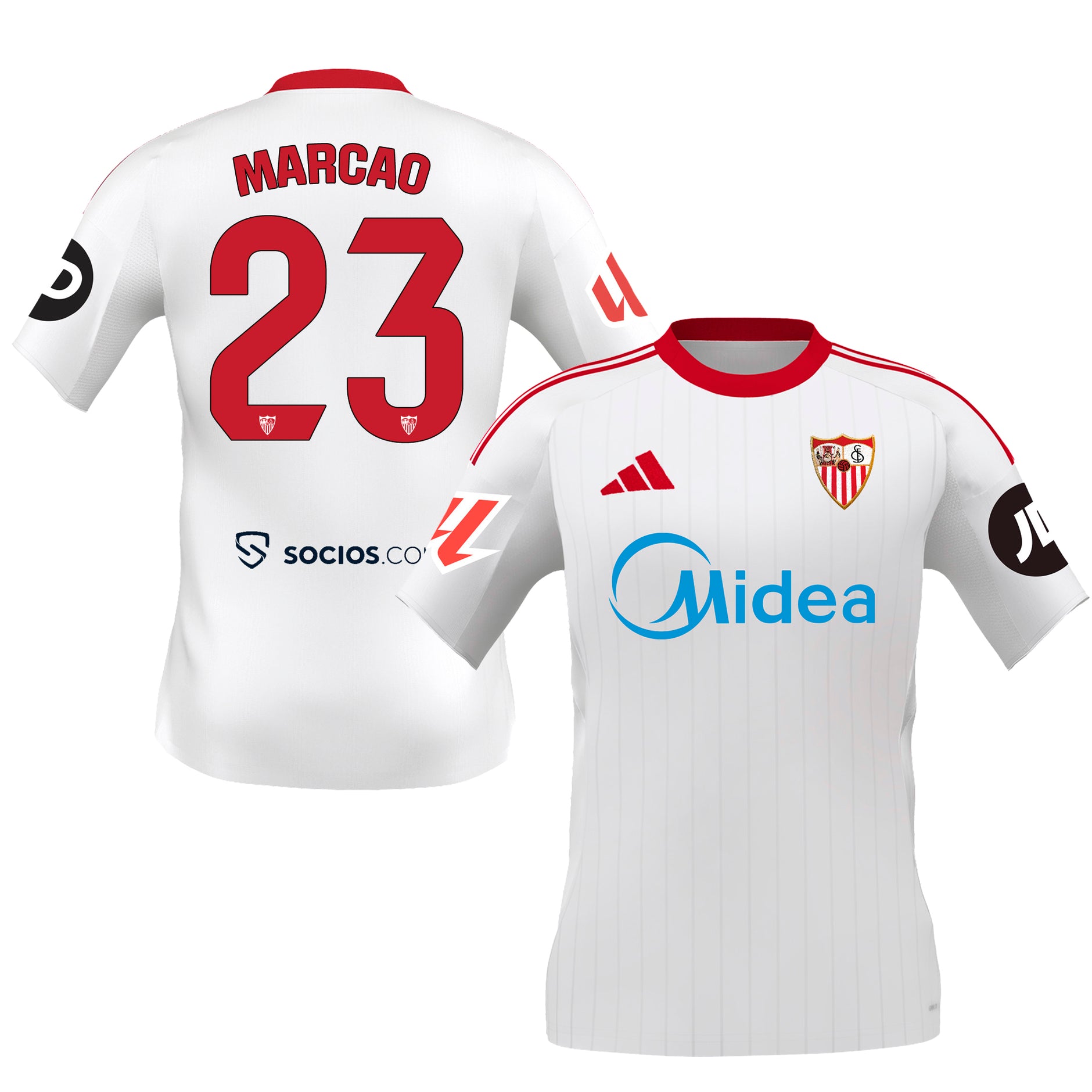 CAMISETA OFICIAL SEVILLA F.C MARCA JOMA TALLA L LOCCO TU MARCA Nº 23 CARLITOS CAMISETA OFICIAL SEVILLA F.C MARCA JOMA TALLA L LOCCO TU MARCA Nº 23 CARLITOS