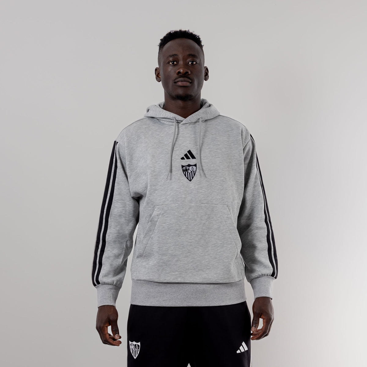 Sudadera adulto con capucha Sevilla FC 25/26 gris