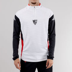 Sudadera adulto entrenamiento Sevilla FC 25/26 blanca