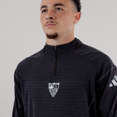 Sudadera adulto entrenamiento Sevilla FC 25/26 negra