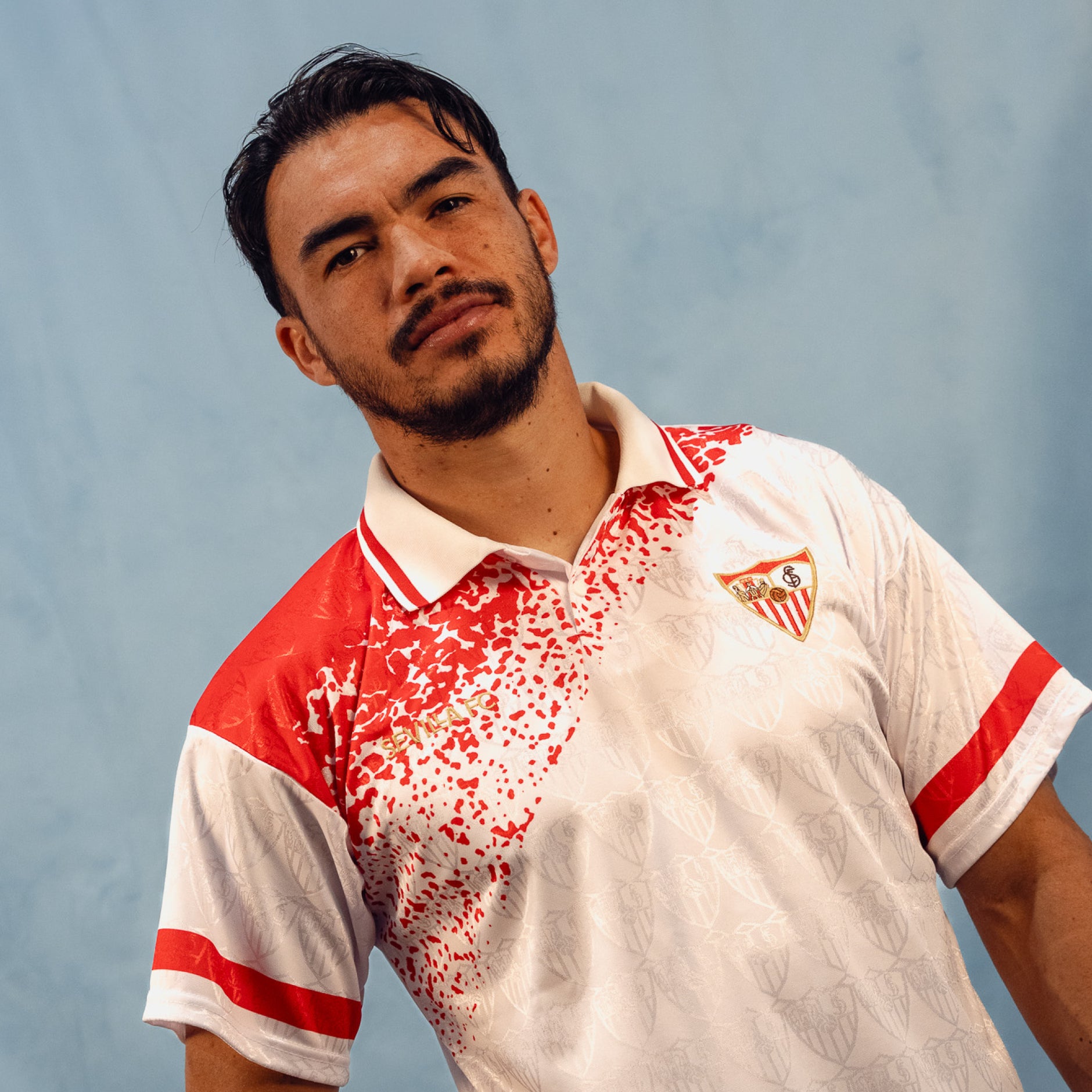 Maillot Vintage Sevilla FC - Umbro - Taille M - Dorsal Nº8 MOYA - Eurotex Pinturas