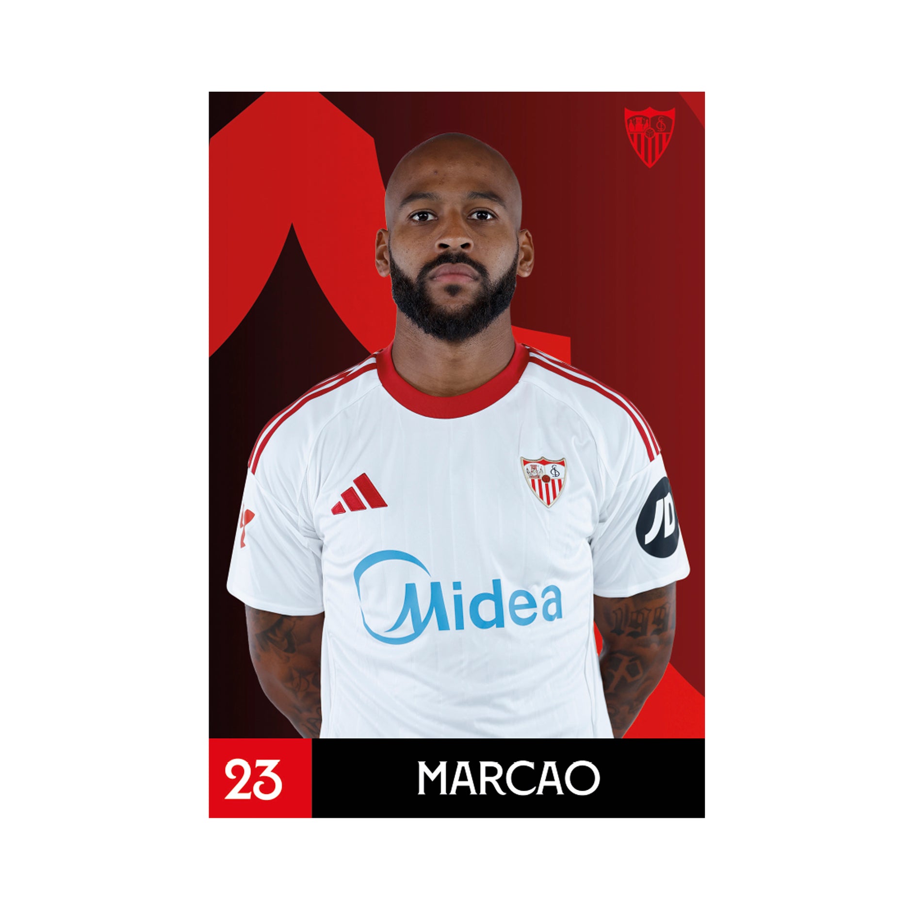 Maillot Officiel Sevilla FC Joma – Taille L – Numéro 23 Carlitos – Très Bon état