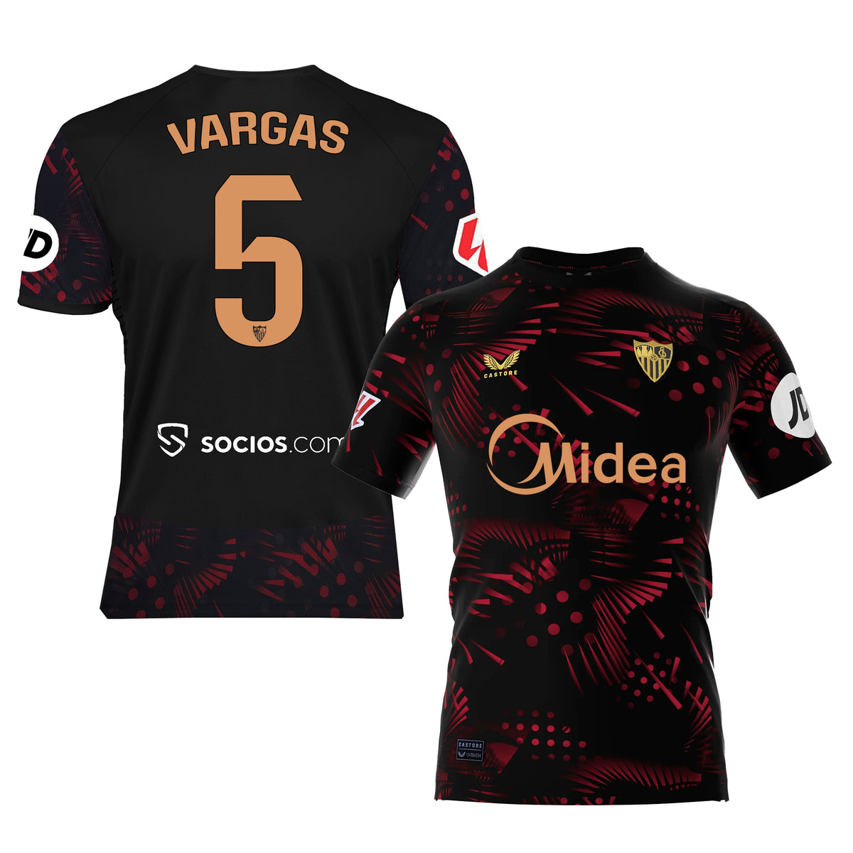 Vargas Camiseta 3ª niño negra 24/25