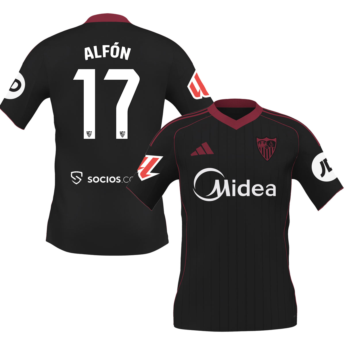 Sevilla FC 25/26 Third Kit Adult Jersey – Black