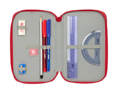 Estuche triple 37 pcs rojo 25/26