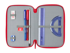 Estuche triple 37 pcs rojo 26/27