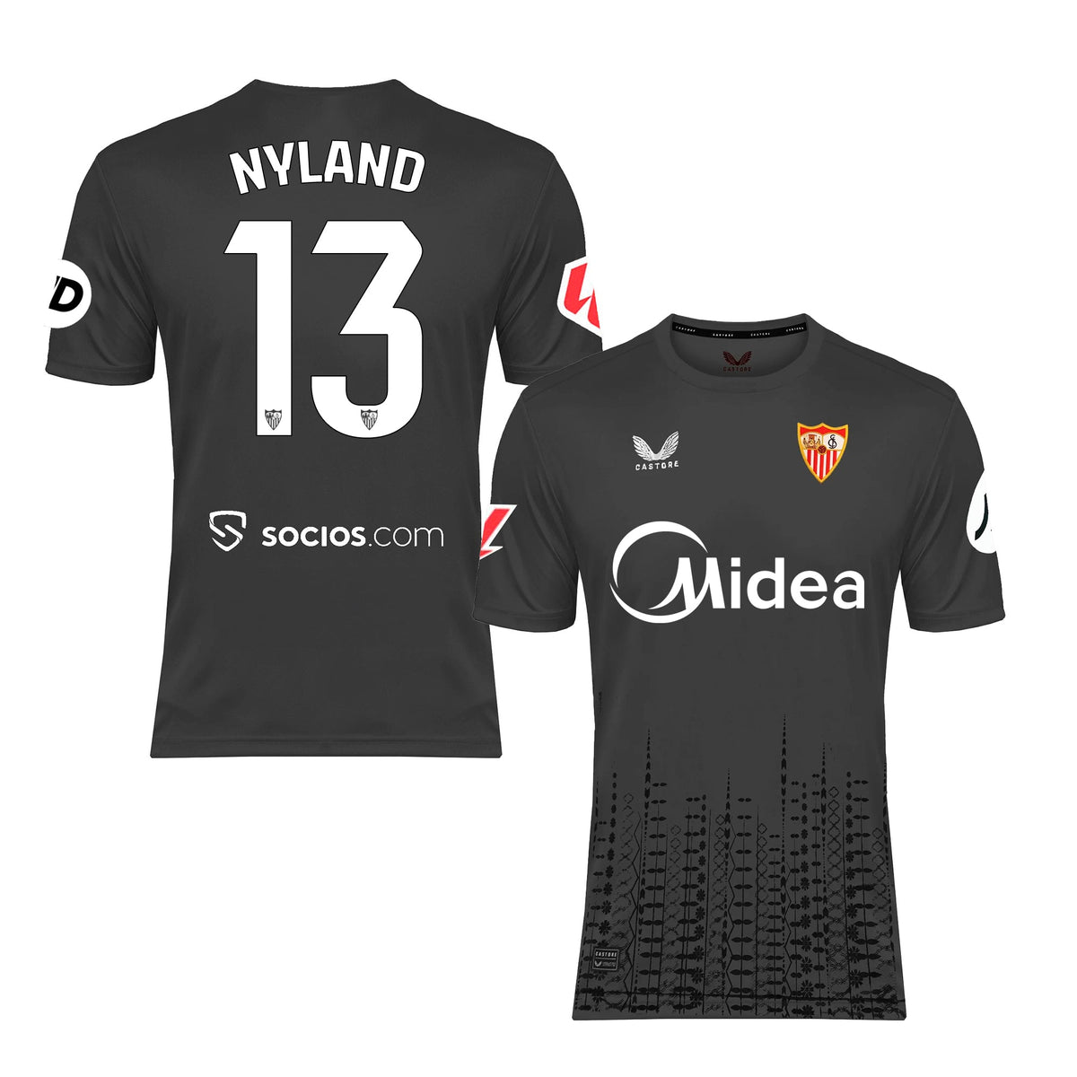 Personalización para Nyland Camiseta 1ª portero niño gris 24/25 10 / Grey