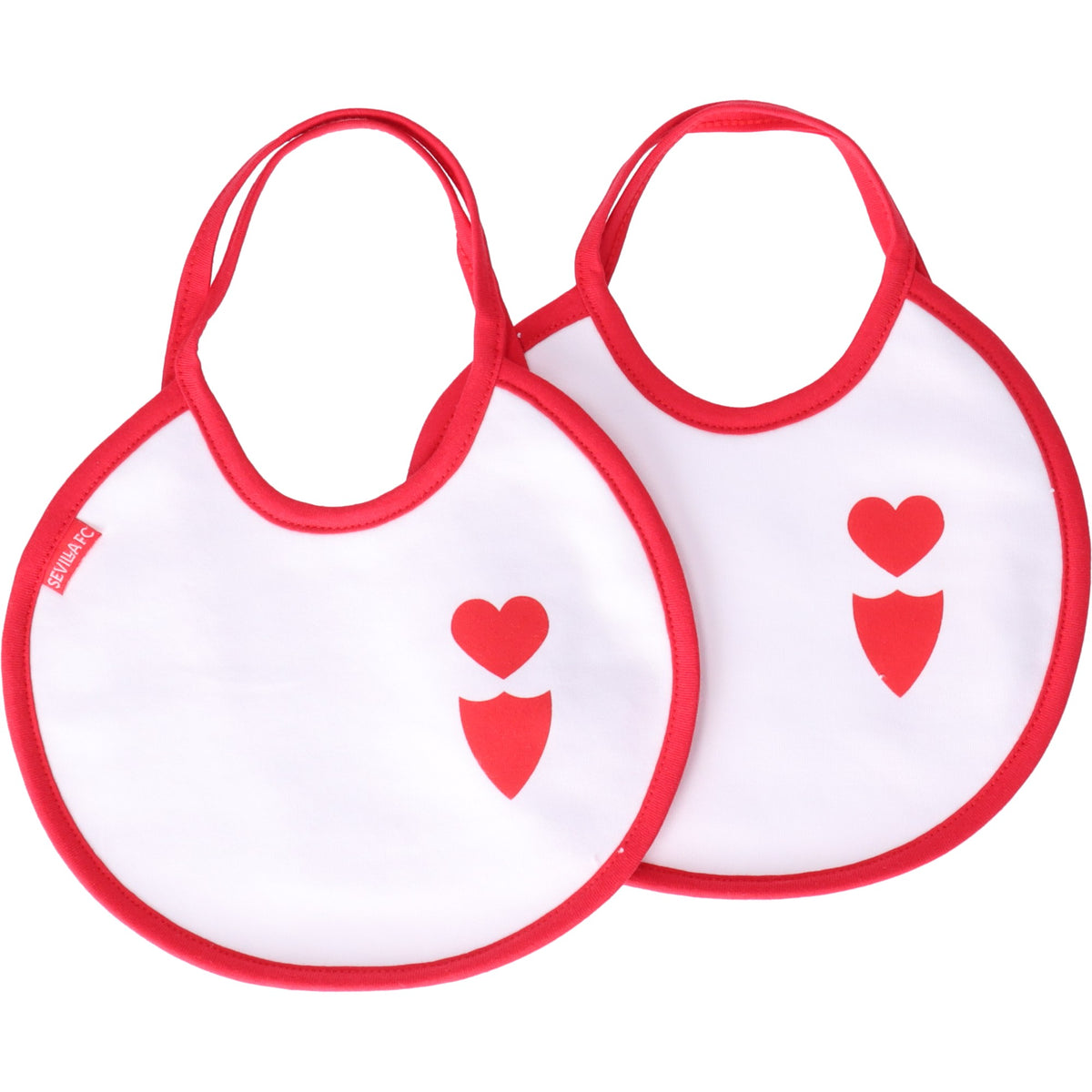 Babie bib with red heart
