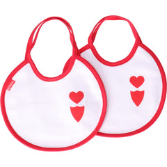 Babie bib with red heart