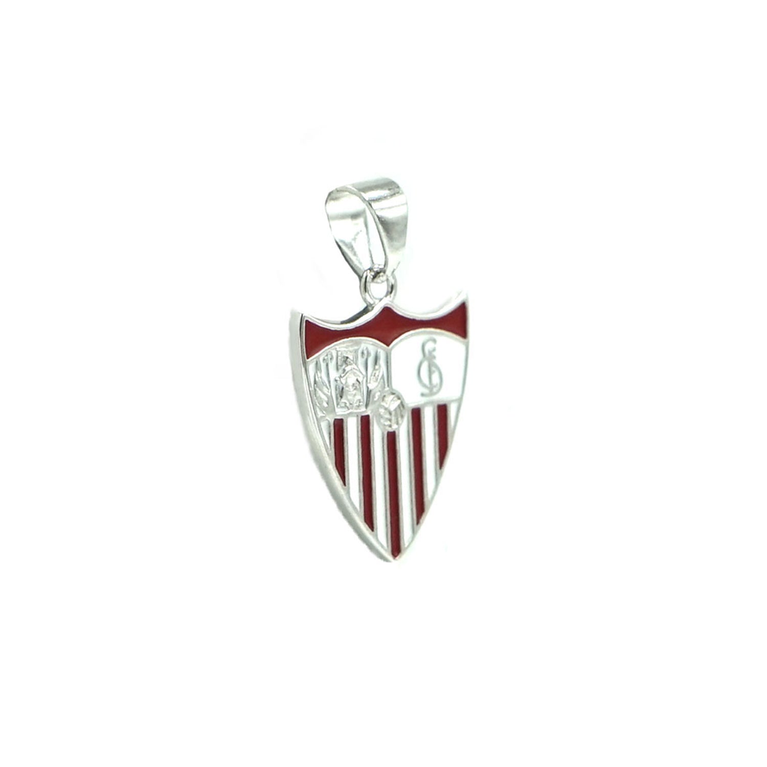 Silver pendant with enameled crest