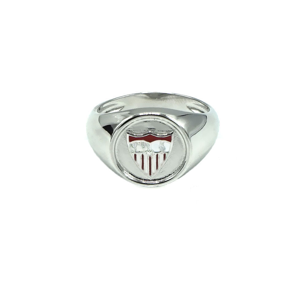 Silver Seal ring with Color Crest