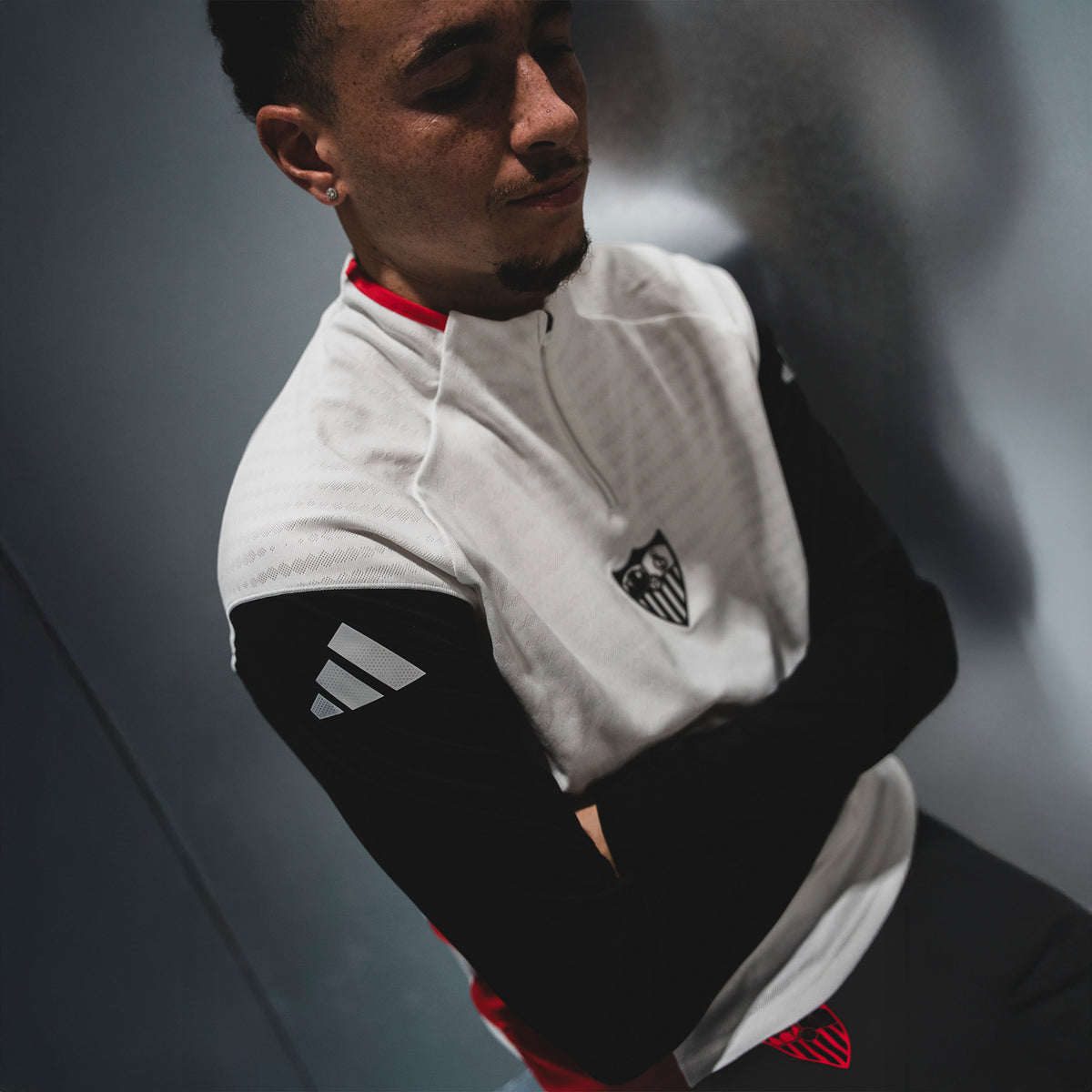 Sudadera adulto entrenamiento Sevilla FC 25/26 blanca