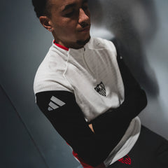 Sudadera adulto entrenamiento Sevilla FC 25/26 blanca