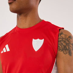 Camiseta adulto entrenamiento sin mangas Sevilla FC 25/26 roja