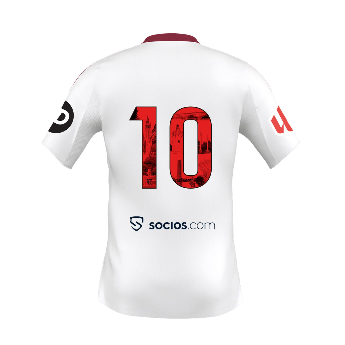 Personalización para Camiseta dorsal ciudad de Sevilla Nº10 Adulto 1ª Sevilla FC 25/26 M / White