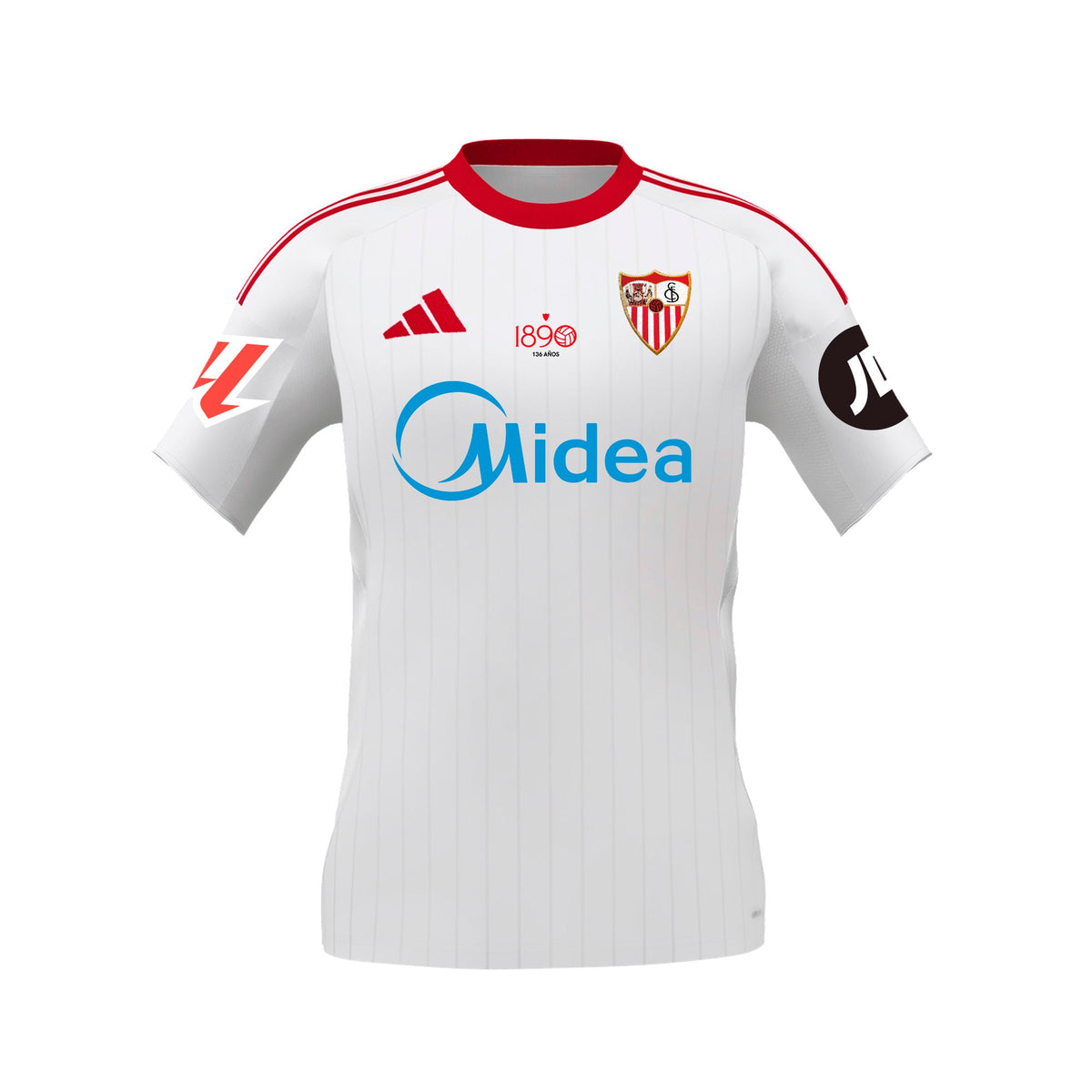 Personalización para Camiseta 136 años Adulto 1ª Sevilla FC 25/26 XXL / White