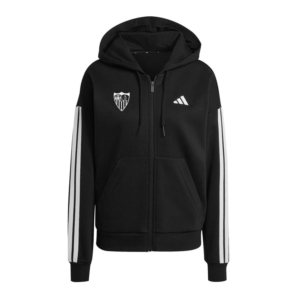 Sudadera mujer con capucha Sevilla FC 25/26 negra