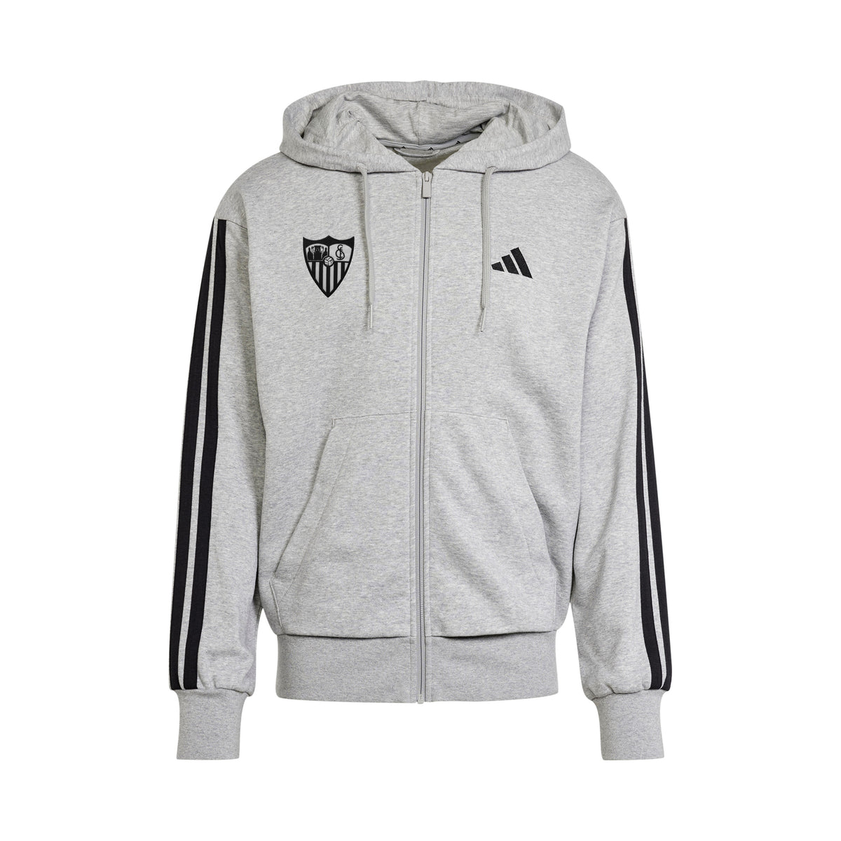 Sudadera adulto con capucha Sevilla FC 25/26 gris