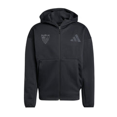 Sudadera adulto con capucha Sevilla FC 25/26 negra