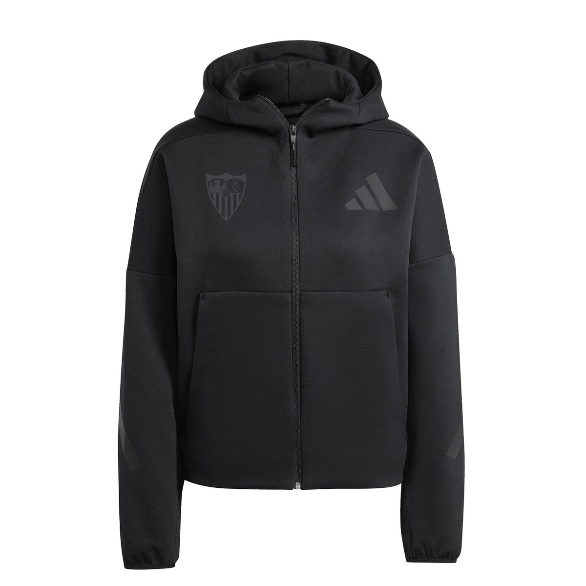 Sudadera mujer con capucha Sevilla FC 25/26 negra