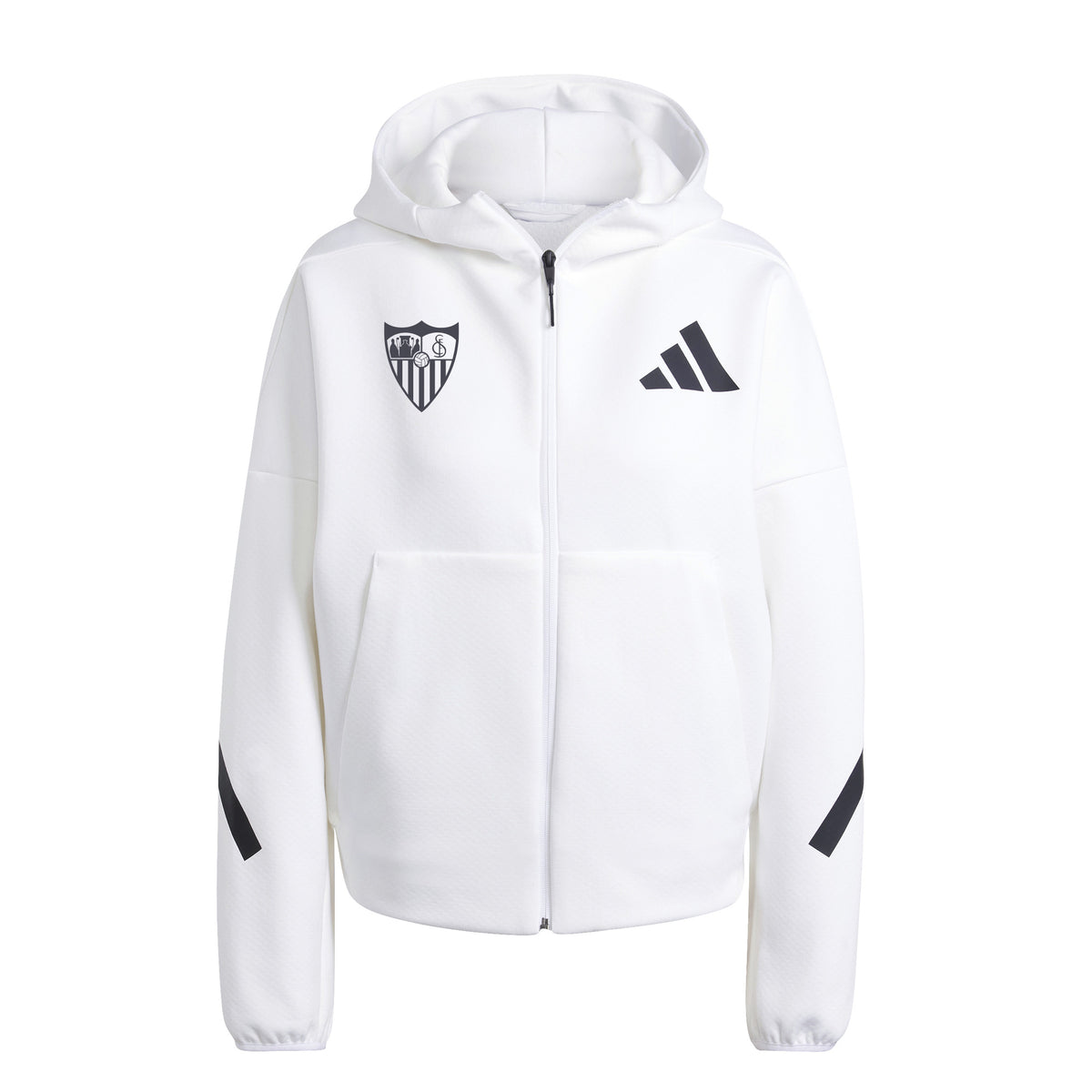 Sudadera mujer con capucha Sevilla FC 25/26 blanca