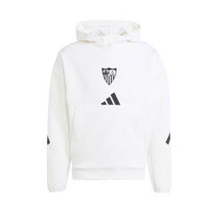 Sudadera adulto con capucha Sevilla FC 25/26 blanca