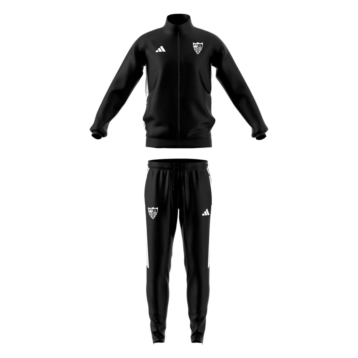 Adult 26/27 Sevilla FC Training Tracksuit – Black