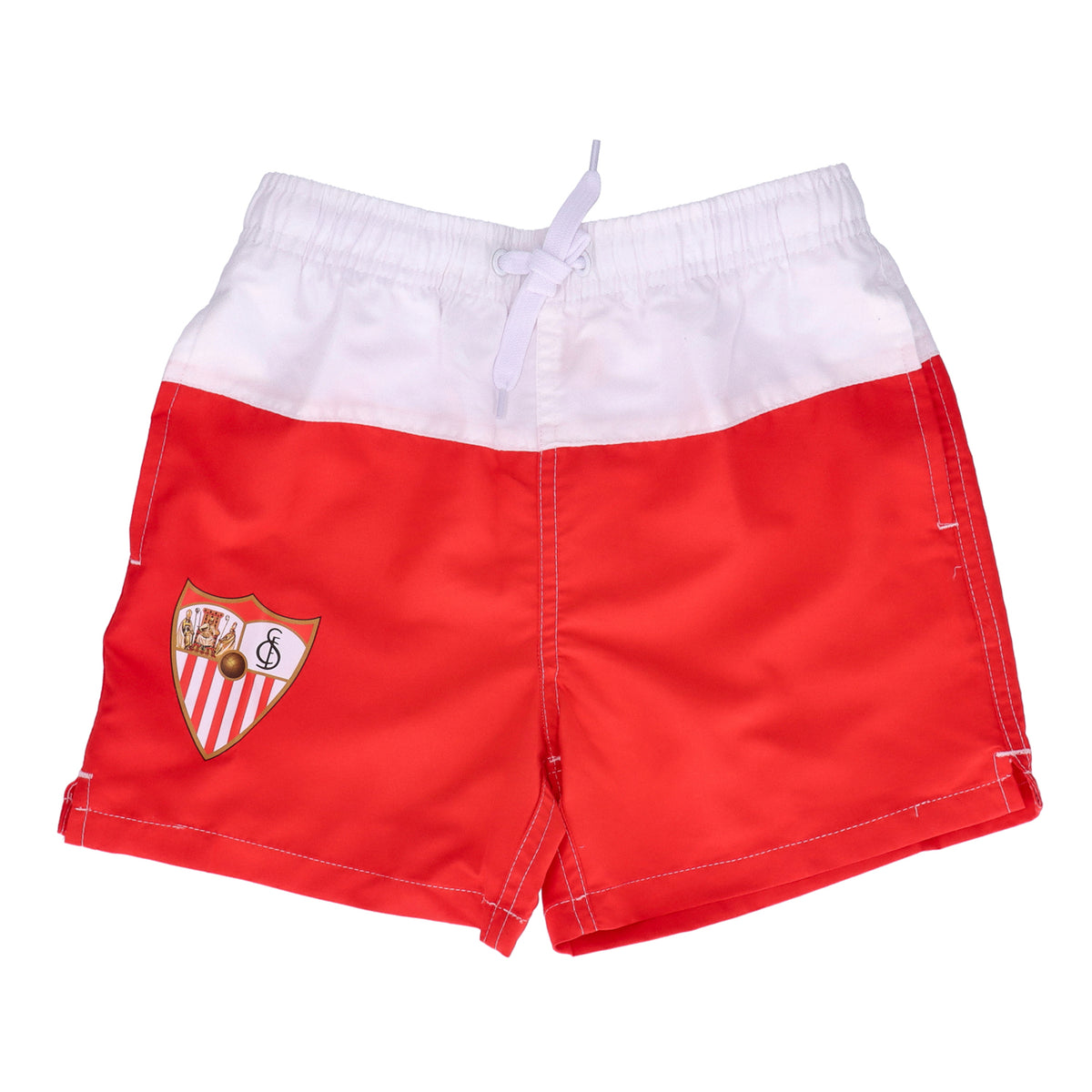 Men white and red swimming shorts