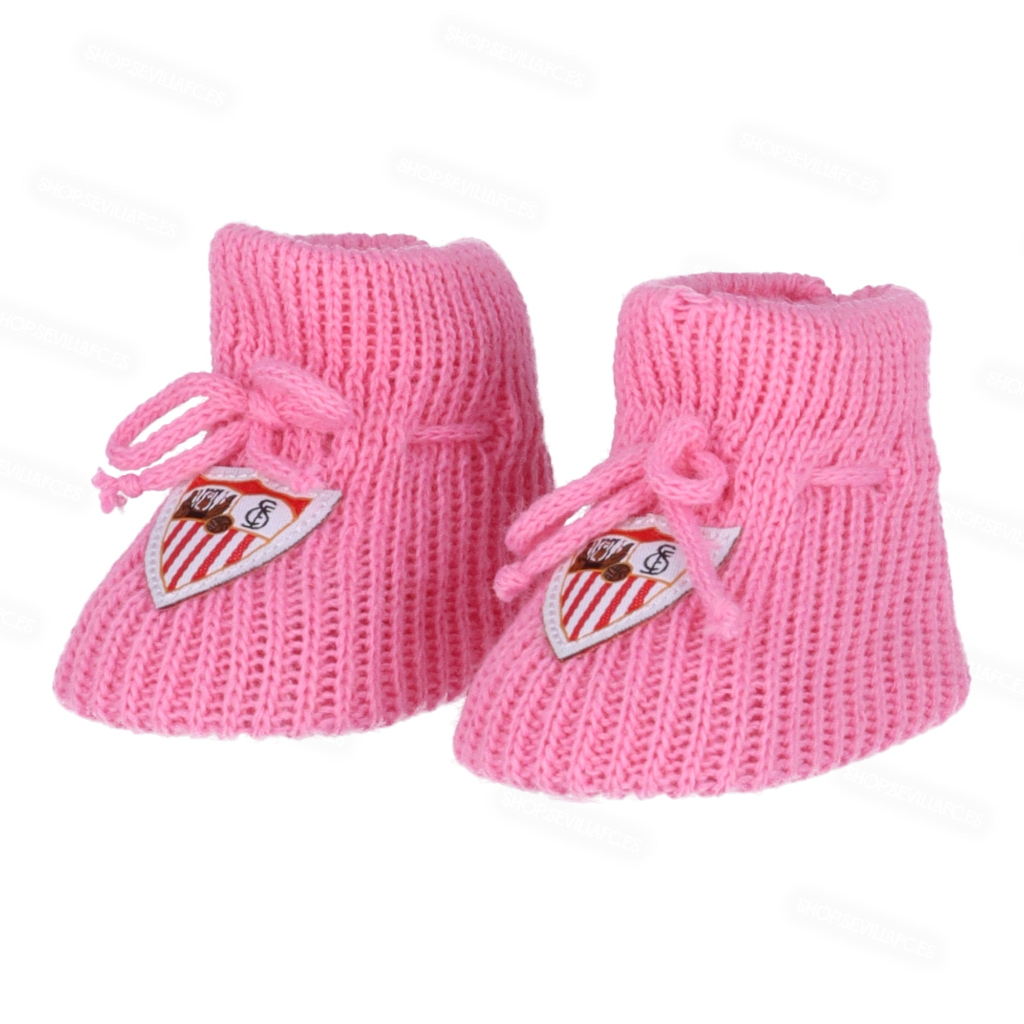 Pink baby booties