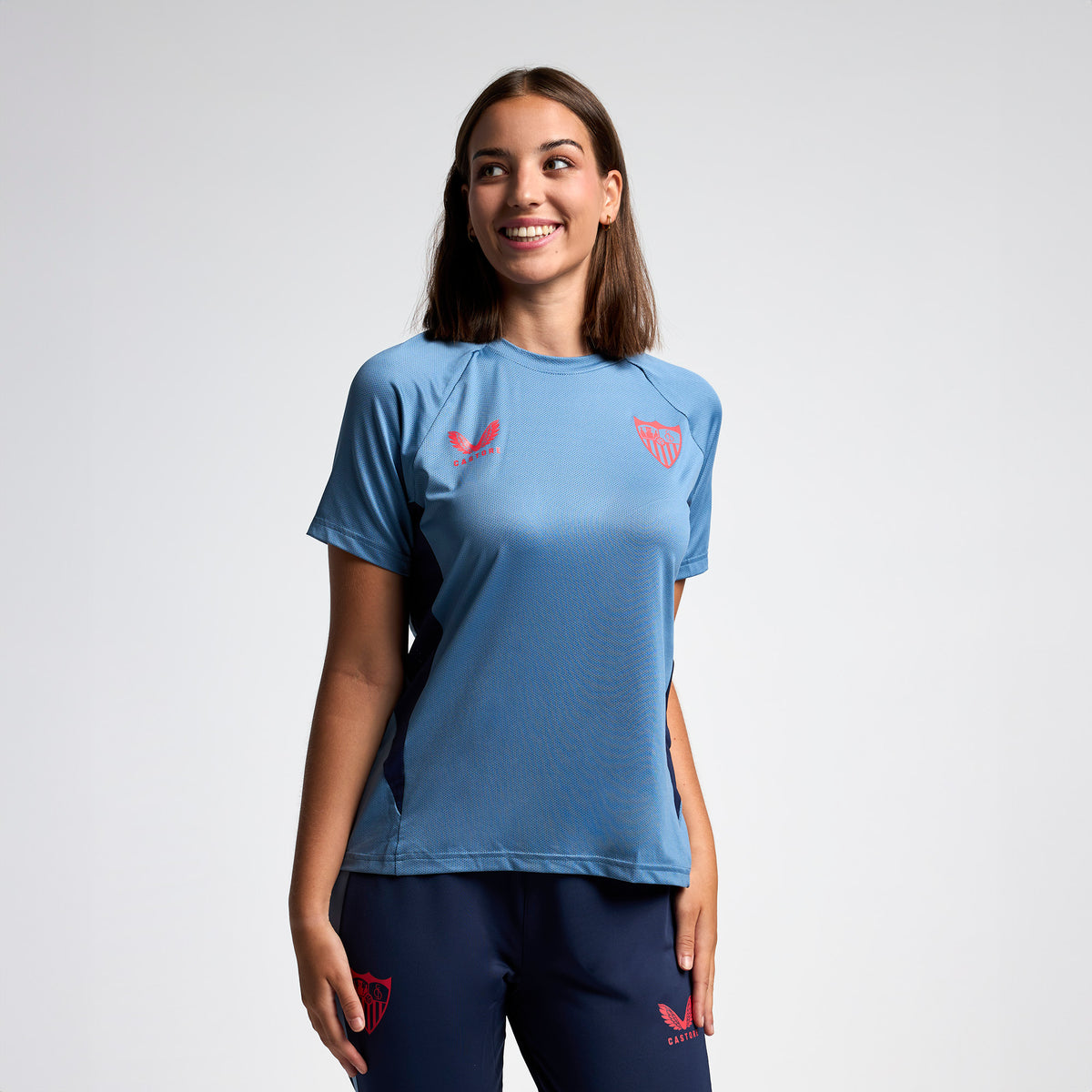 Women sky blue training shirt 24/25