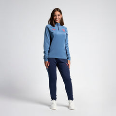 Women Light blue half-zip training sweatshirt 24/25