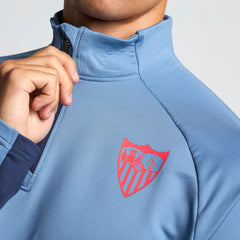 Adult Light blue half-zip training sweatshirt 24/25