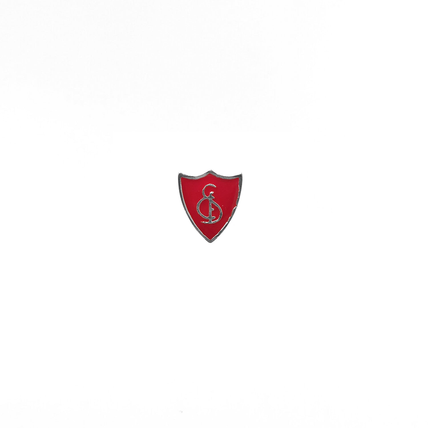 Sevilla FC silhouette pin badge, silver plated enamel