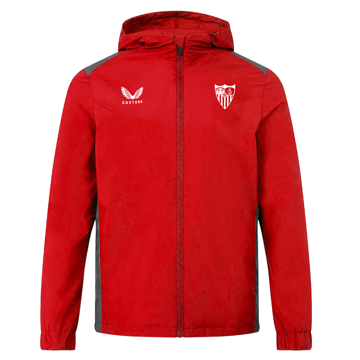 Sevilla FC Kids Red training raincoat 23/24