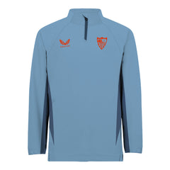 Kids Light blue half-zip training sweatshirt 24/25