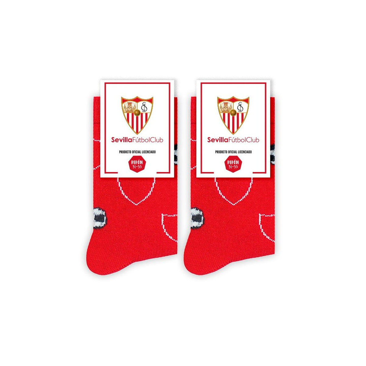 Calcetines balones niño rojo