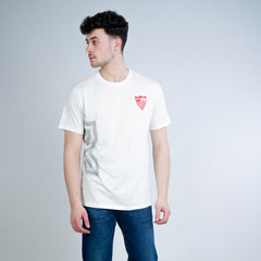 Camiseta Blanca Escudo Rojo 23/24 Adulto