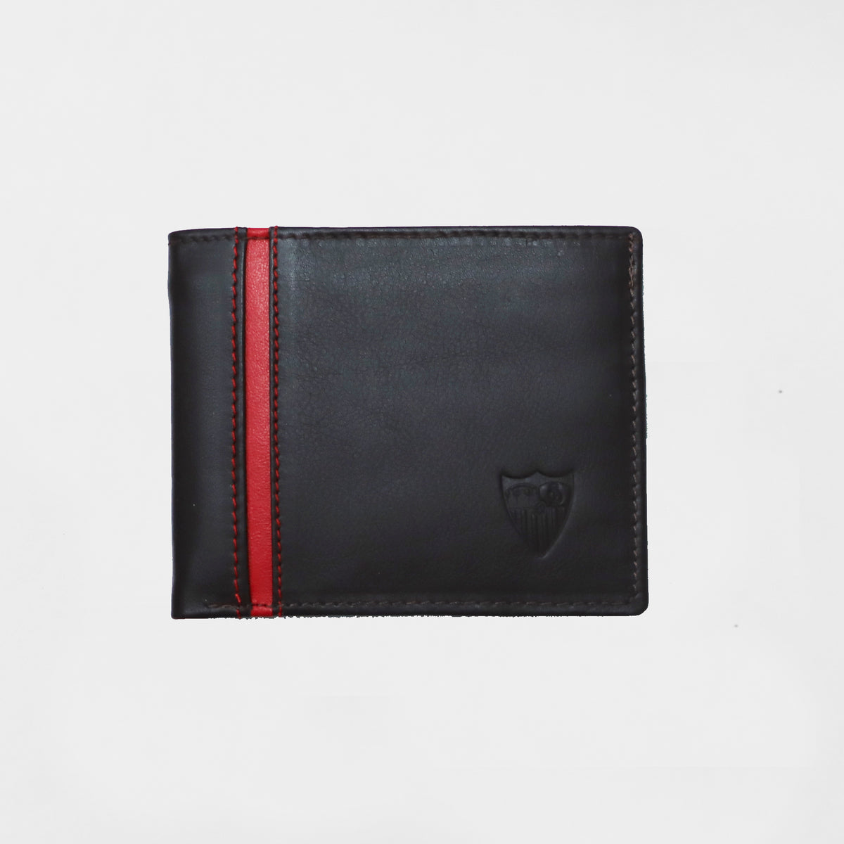 Cartera americana vivo rojo piel marrón