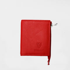 Monedero de piel rojo para mujer