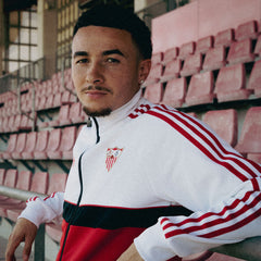 Chaqueta prematch adulto 26/27 blanca y roja originals
