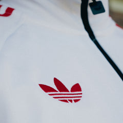 Chaqueta prematch adulto 26/27 blanca y roja originals